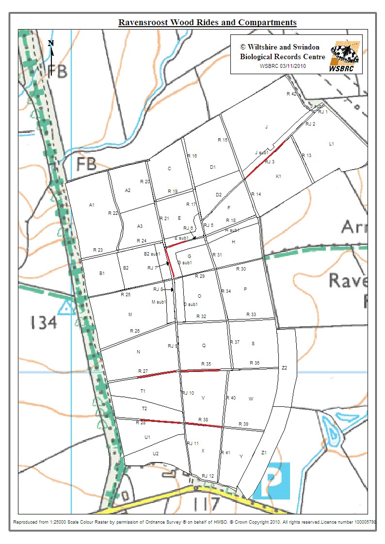 Ravensroost Wood rides and compartments